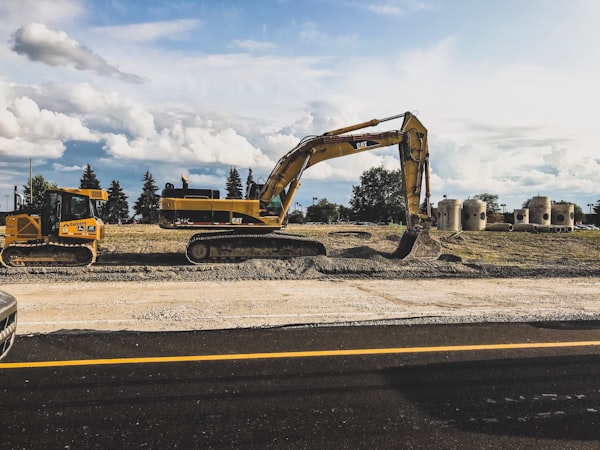 Heavy machinery on site